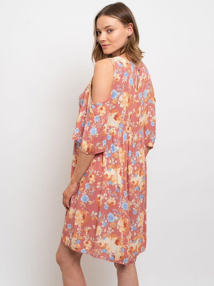 WOMEN'S OFF THE SHOULDERS FLORAL DRESS