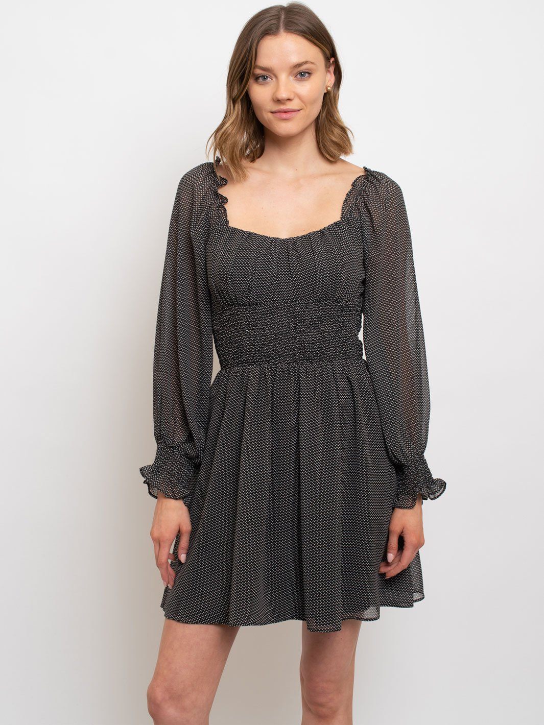 WOMEN'S LONG SLEEVE MINI DRESS