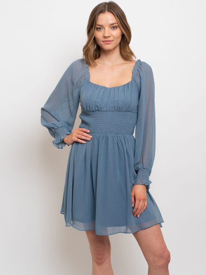 WOMEN'S LONG SLEEVE MINI DRESS