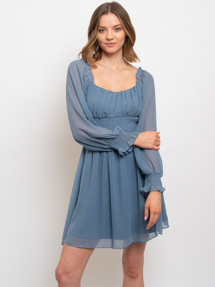 WOMEN'S LONG SLEEVE MINI DRESS