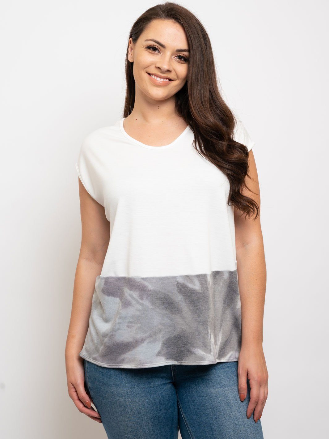 PLUS SIZE BOTTOM PRINT TOP