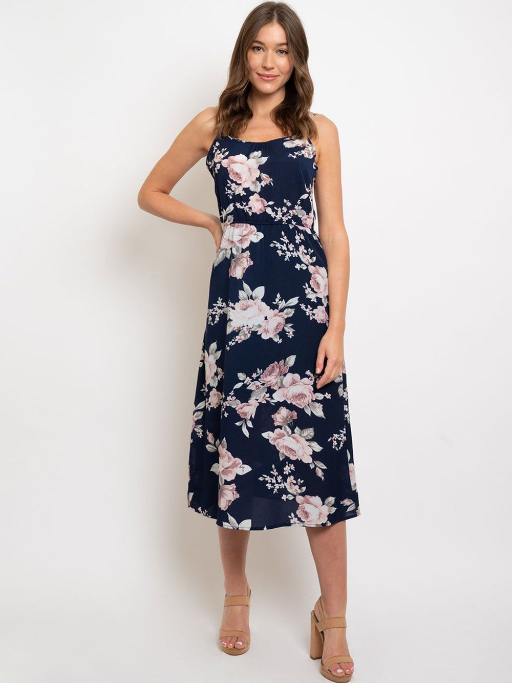 WOMEN'S FLORAL MIDI DRESS