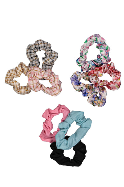 WOMEN'S ASSORTED COLORS 3PC. HAIR SCRUNCHES
