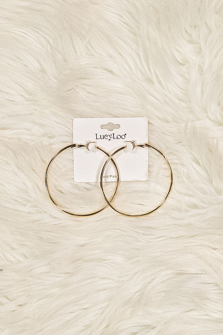 WOMEN'S GOLD HOOP EARRING