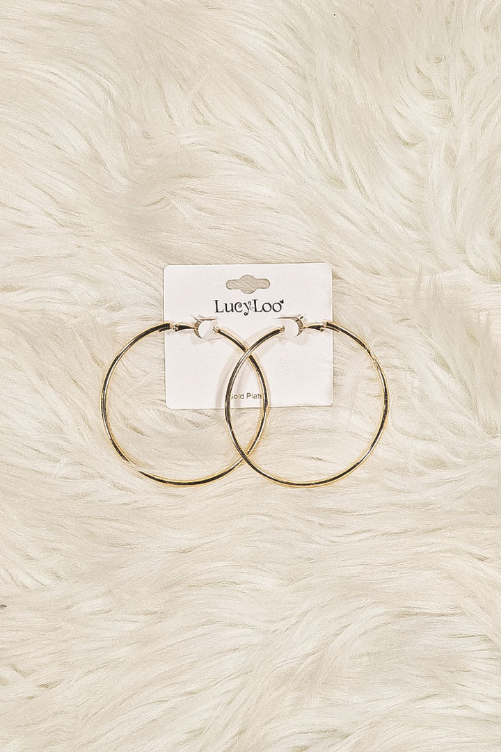 WOMEN'S GOLD HOOP EARRING