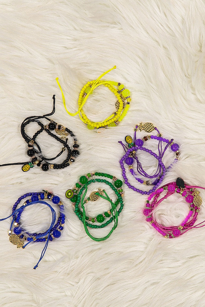 WOMEN'S ASSORTED COLORS & FRUITS BRACELET
