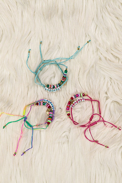 WOMEN'S ASSORTED COLORS LOVE BRACELET