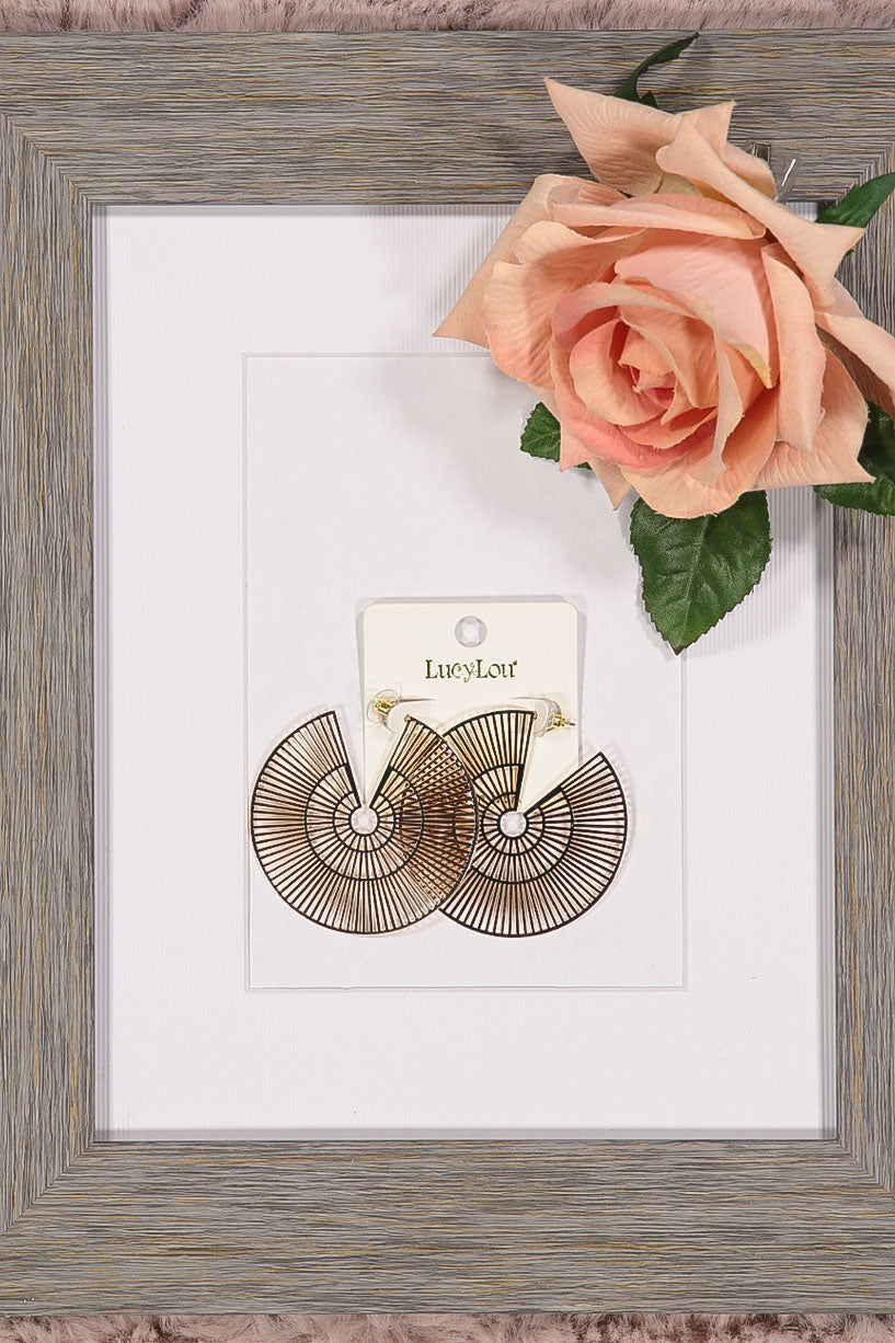 WOMEN'S GOLD FILIGREE HOOP EARRING