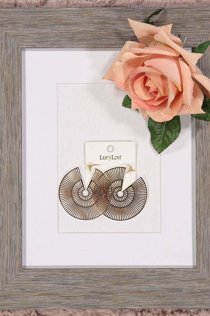 WOMEN'S GOLD FILIGREE HOOP EARRING