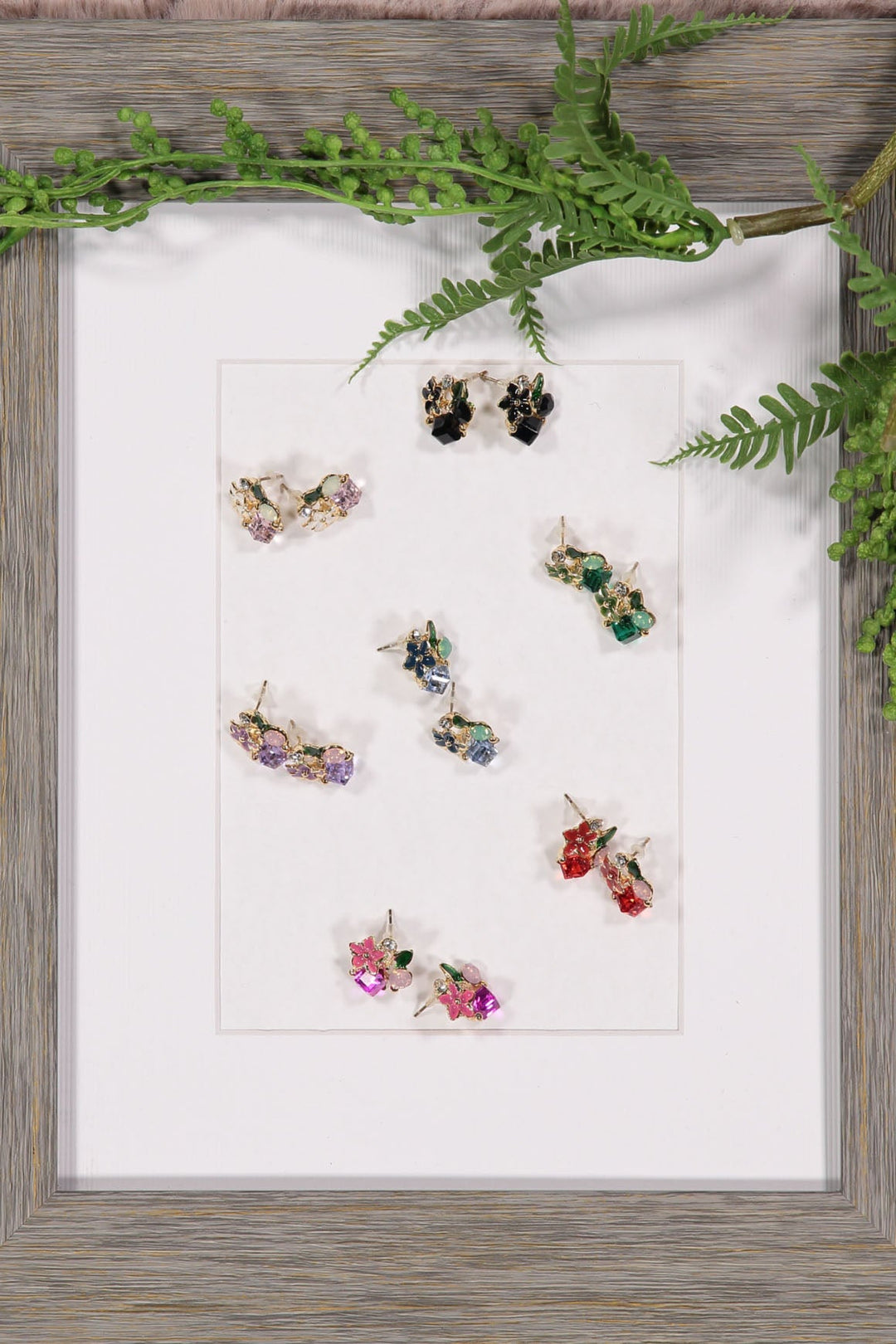 WOMEN'S ASSORTED COLORS FLOWERS EARRINGS