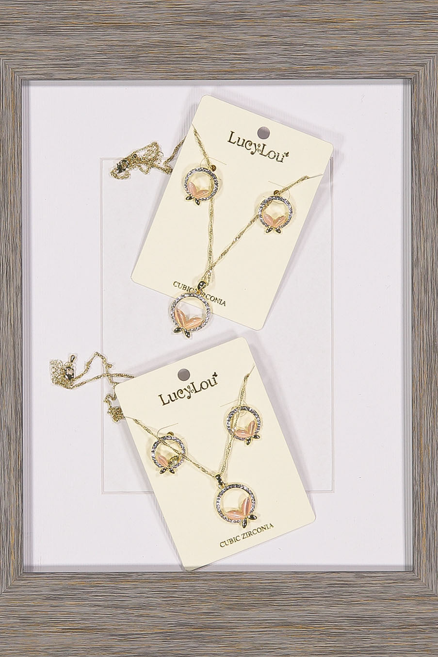 WOMEN'S GOLD PLATED BUTTERFLY NECKLACE SET