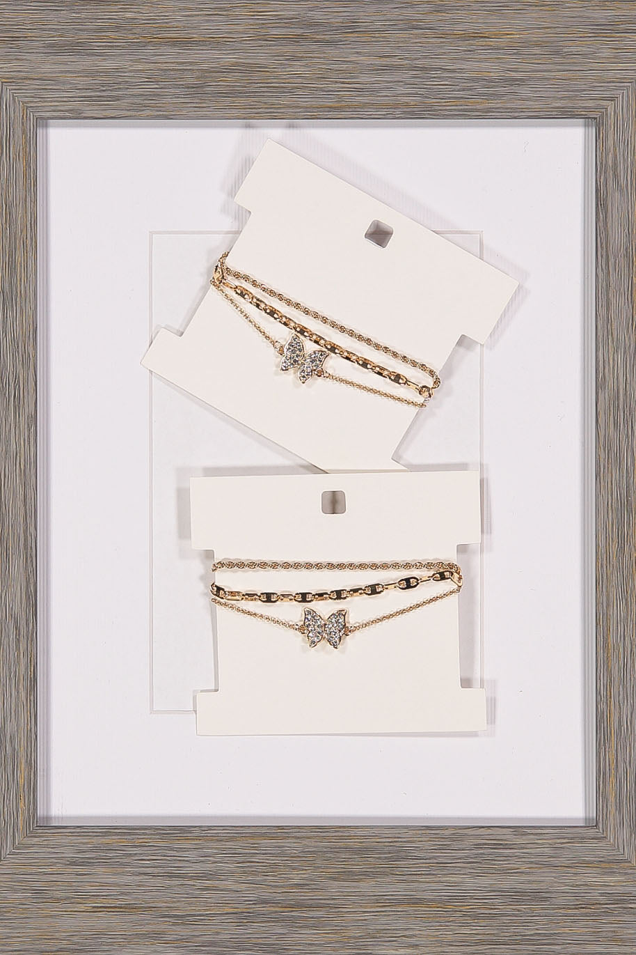 WOMEN'S GOLD MULTI CHAIN BUTTERFLY BRACELET