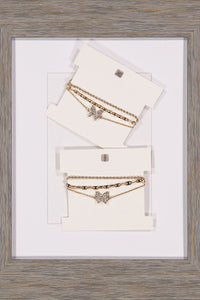 WOMEN'S GOLD MULTI CHAIN BUTTERFLY BRACELET