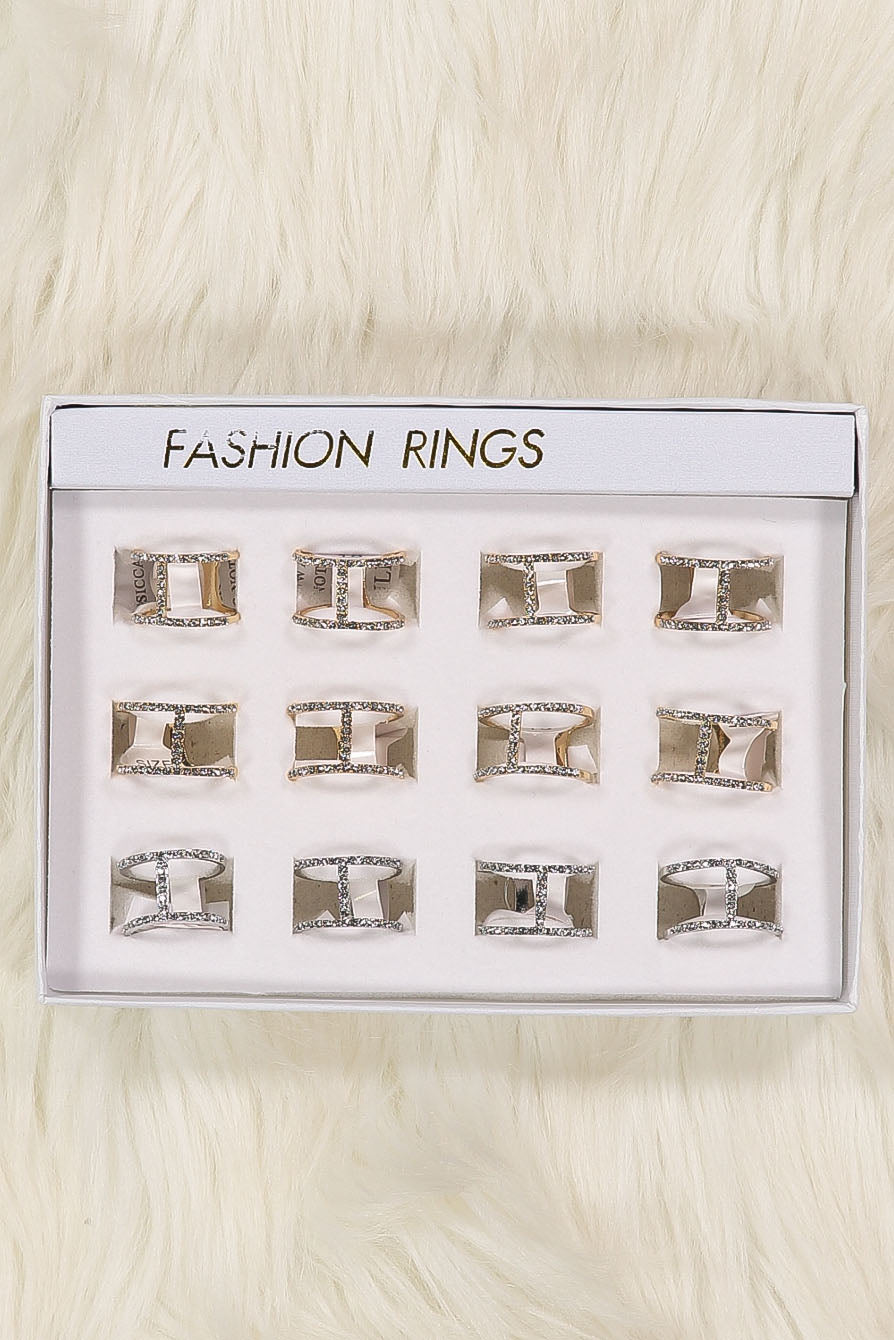 WOMEN'S ASSORTED RHINESTONE RINGS