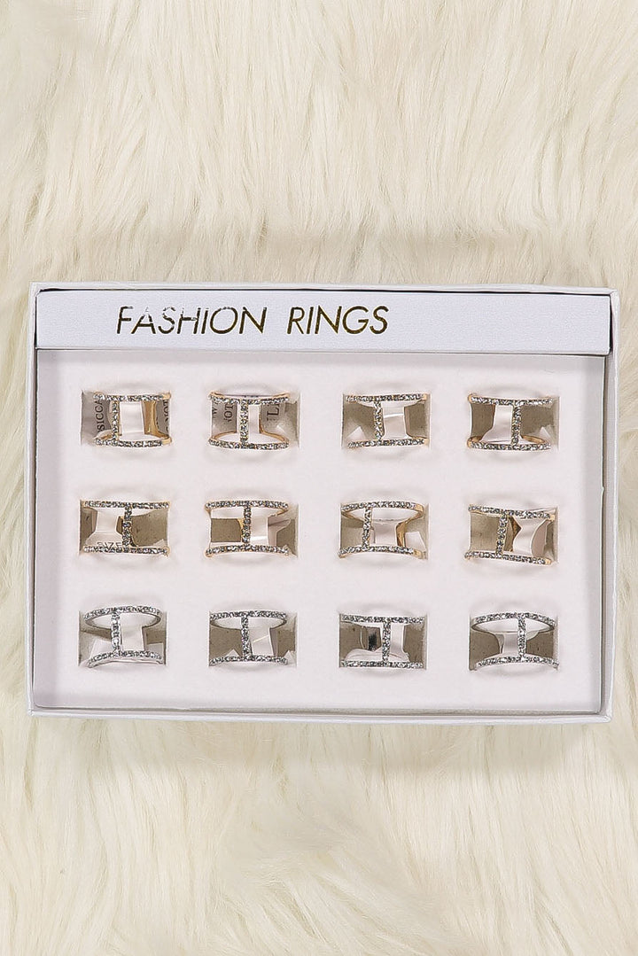 WOMEN'S ASSORTED RHINESTONE RINGS
