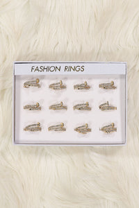 WOMEN'S GOLD W/STONES RINGS