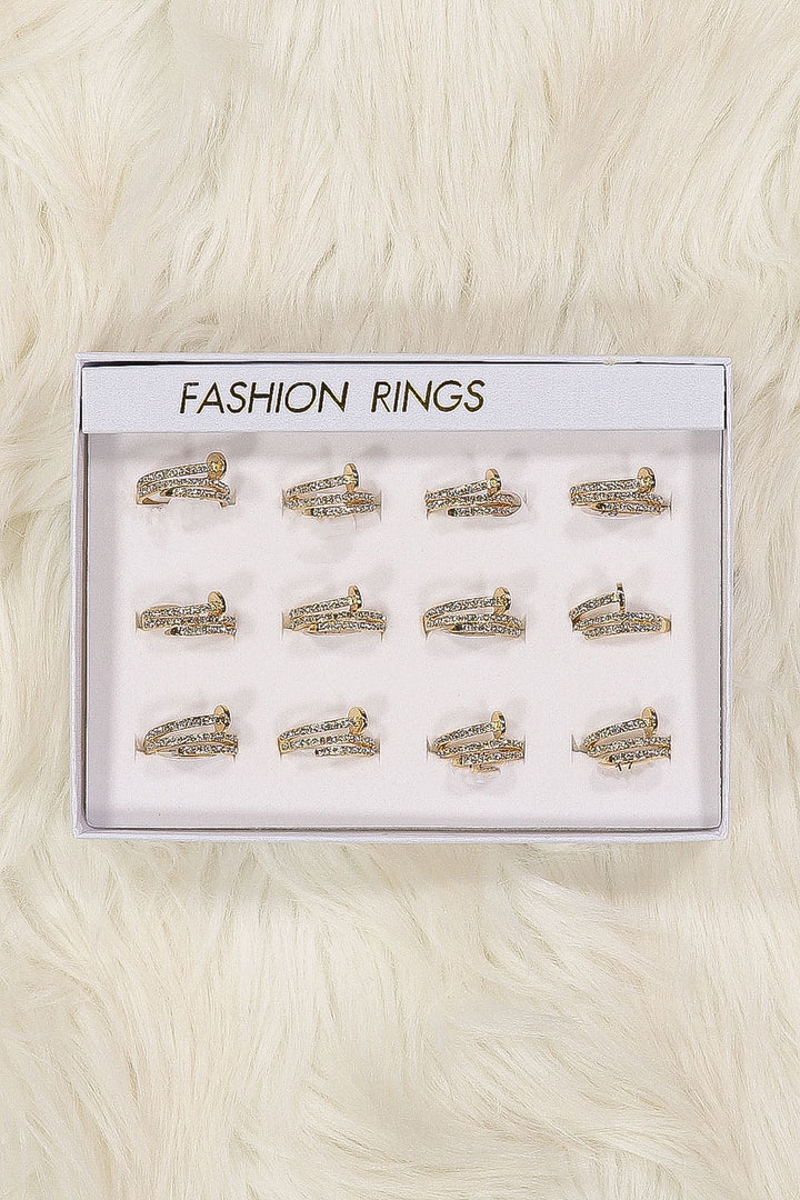 WOMEN'S GOLD W/STONES RINGS