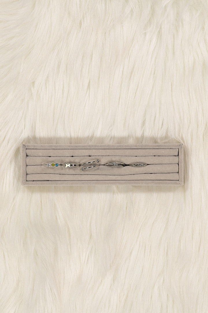 WOMEN'S ASSORTED SHAPES SILVER STEEL RINGS