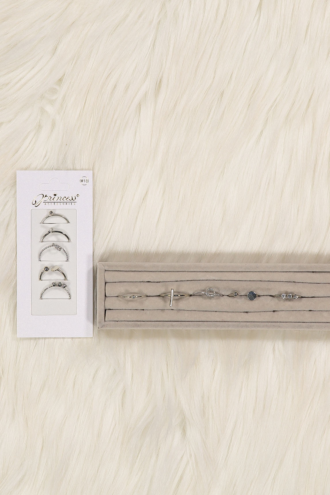 WOMEN'S ASSORTED SHAPES SILVER STEEL RINGS