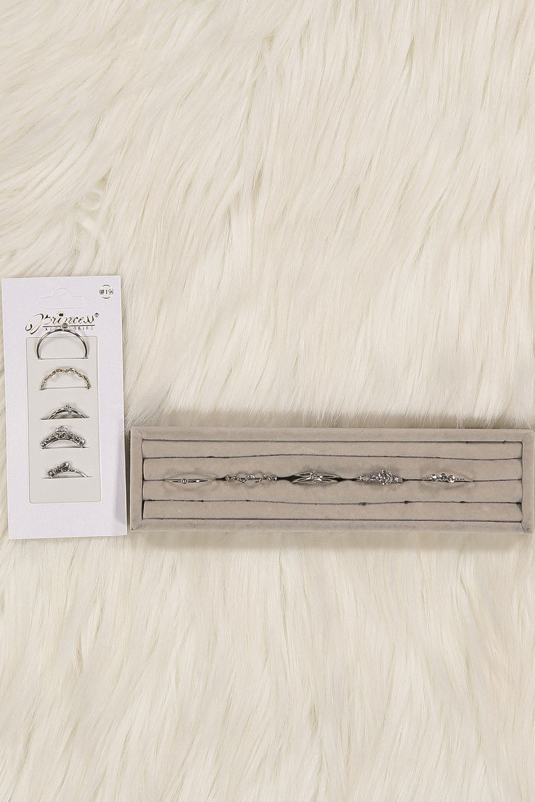 WOMEN'S ASSORTED SHAPES SILVER STEEL RINGS