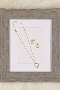 WOMEN'S GOLD PLATED BUTTERFLY NECKLACE SET