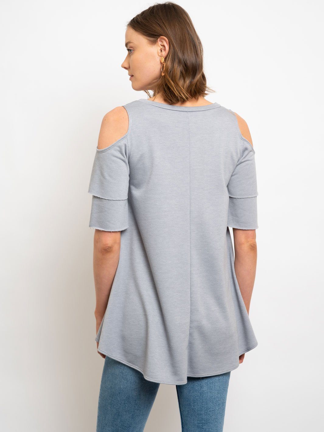 WOMEN'S OFF SHOULDER RUFFLE SLEEVES TOP