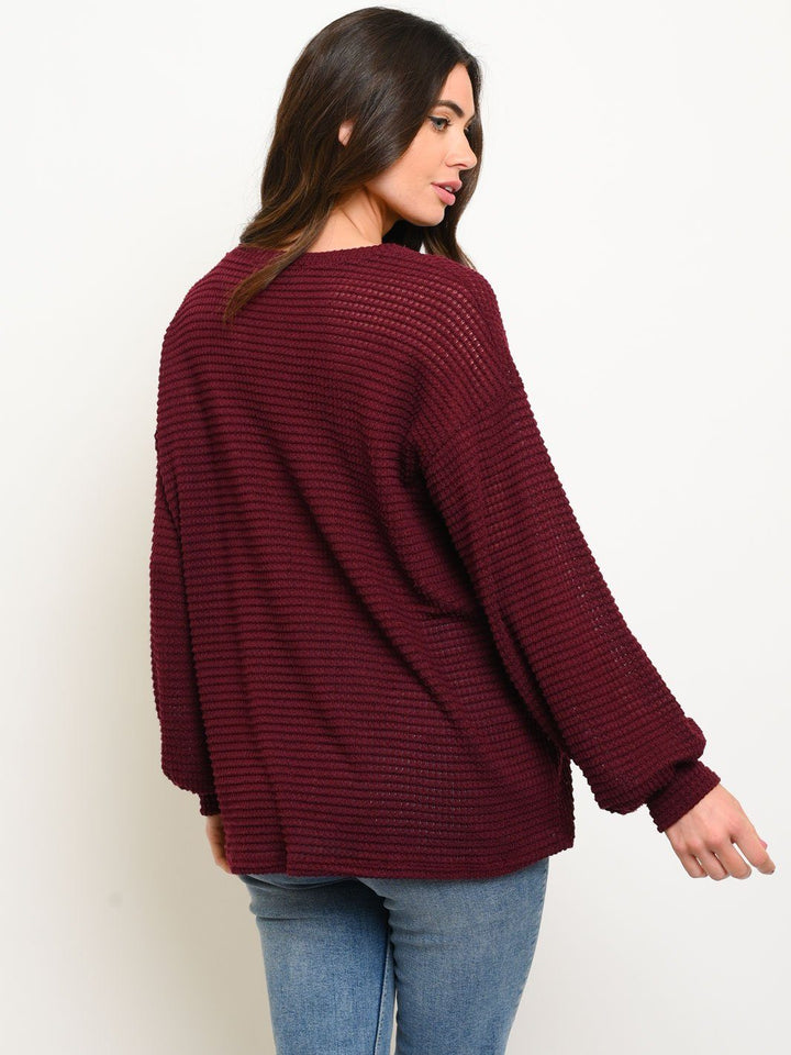 WOMEN'S LONG SLEEVE ROUND NECK TOP