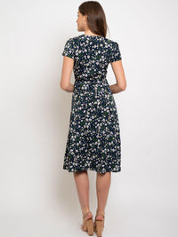 WOMEN'S FLORAL BUTTON UP MIDI DRESS