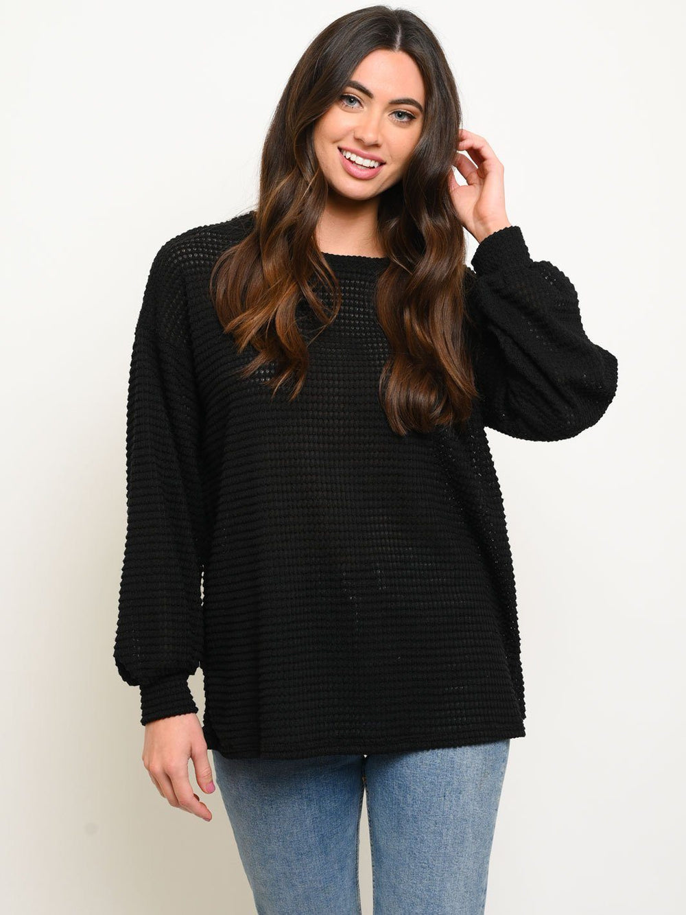 WOMEN'S LONG SLEEVE ROUND NECK TOP