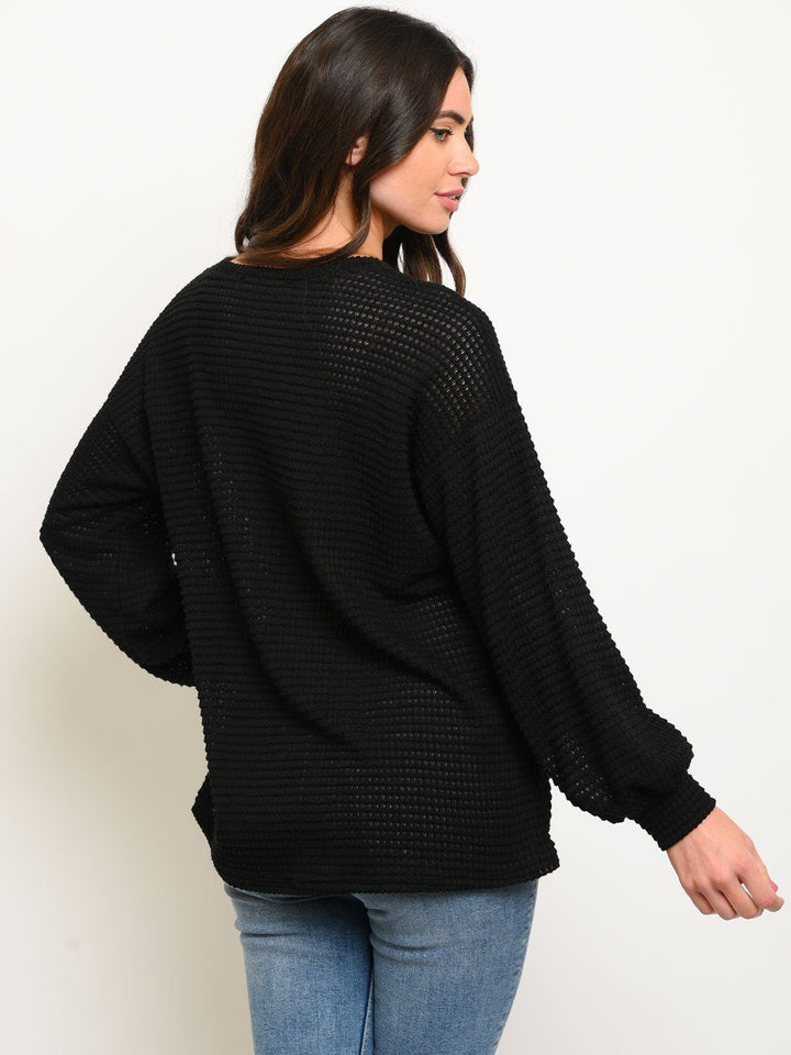 WOMEN'S LONG SLEEVE ROUND NECK TOP