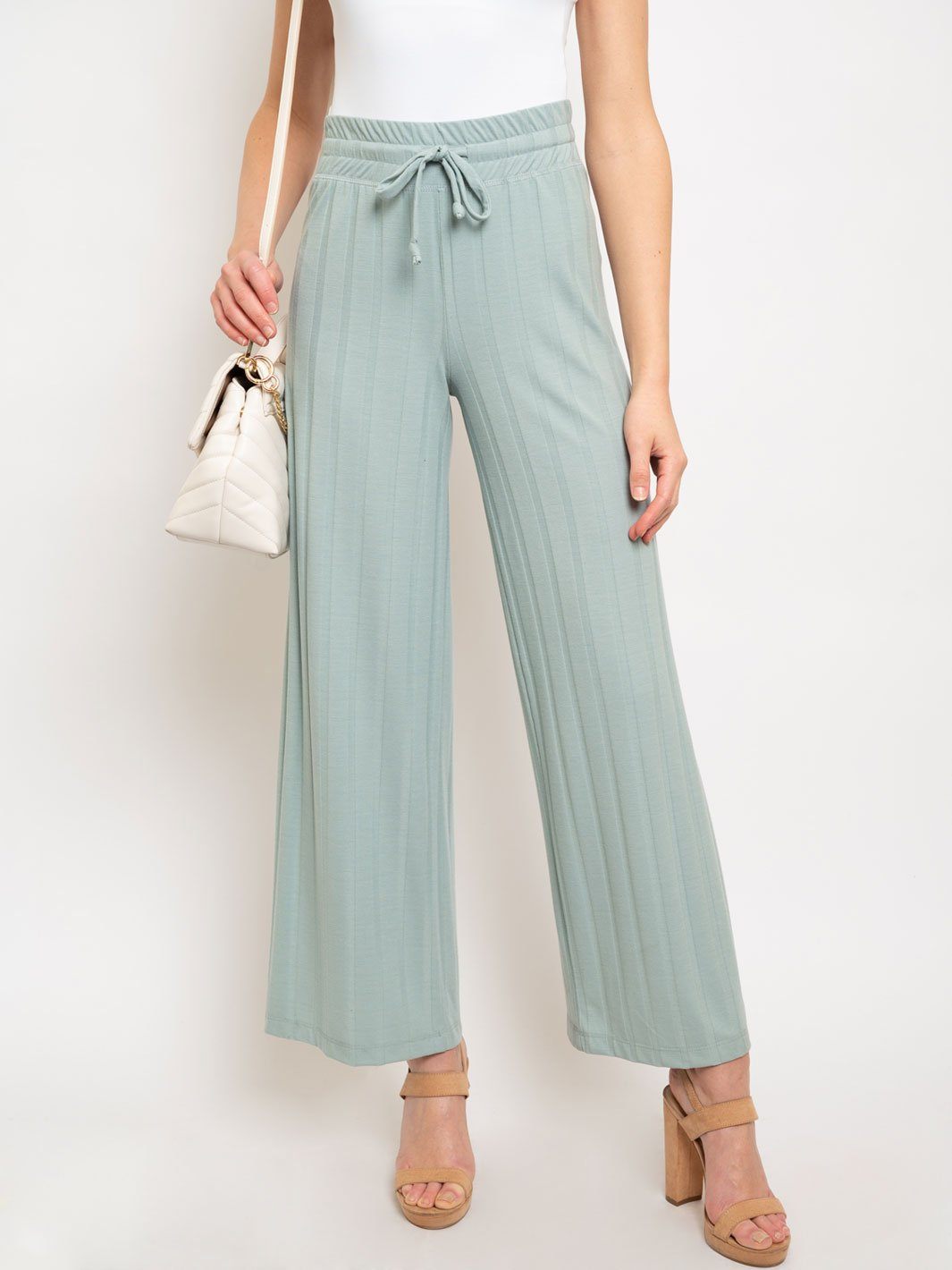 WOMEN'S RIBBED LONG PANTS