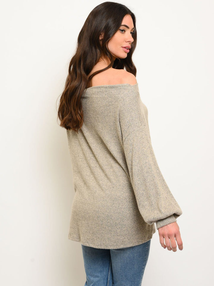 WOMEN'S OFF SHOULDER TUNIC TOP
