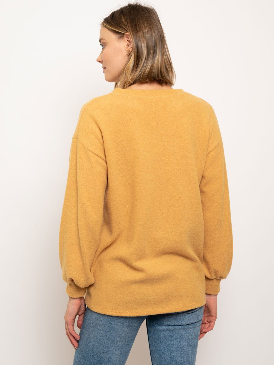 WOMEN'S SOLID LONG SLEEVE TOP