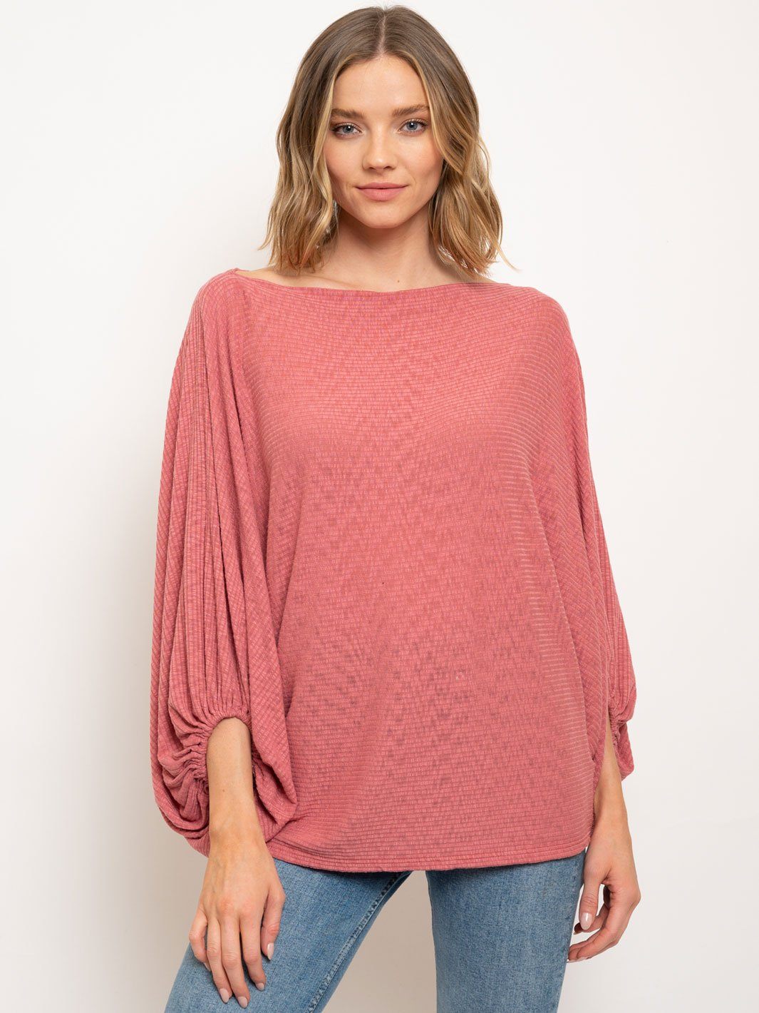 WOMEN'S 3/4 SLEEVES TUNIC TOP