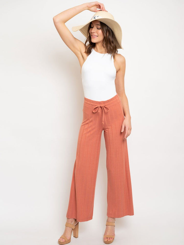 WOMEN'S RIBBED LONG PANTS