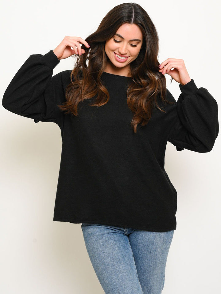WOMEN'S RUFFLE LONG SLEEVE TOP
