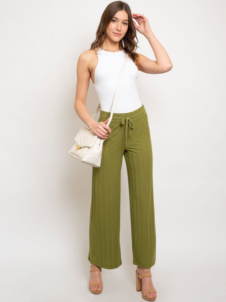 WOMEN'S RIBBED LONG PANTS