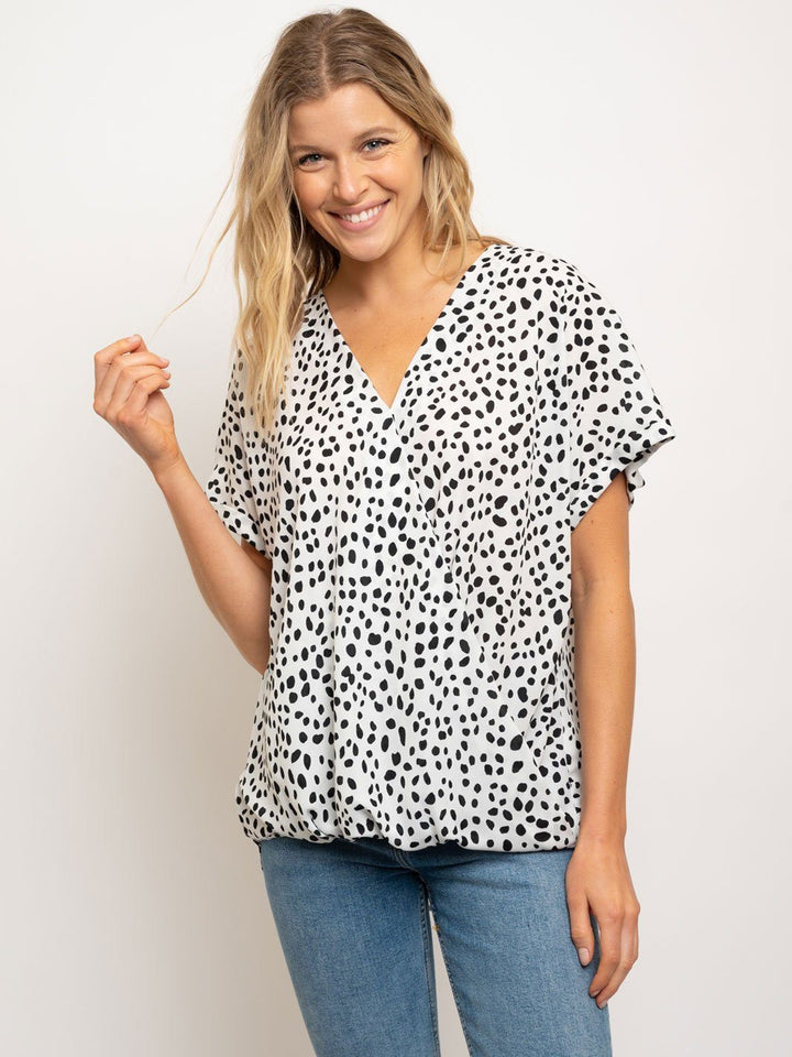 WOMENS POLKA DOTS TOP