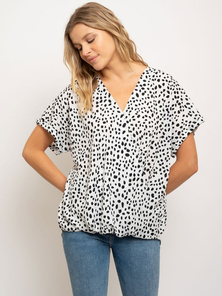 WOMENS POLKA DOTS TOP