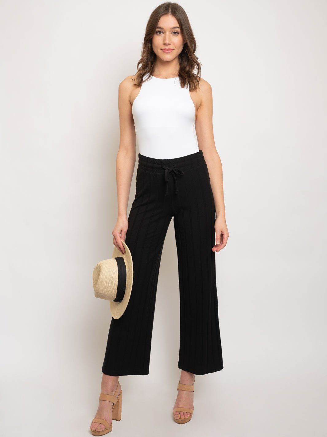 WOMEN'S RIBBED LONG PANTS