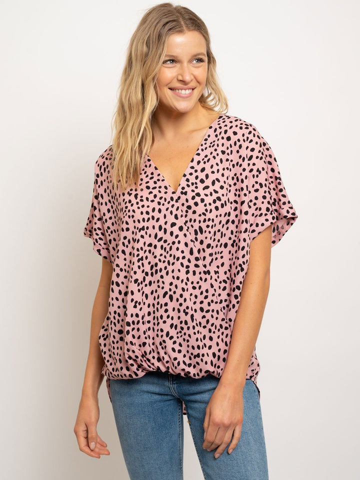 WOMENS POLKA DOTS TOP