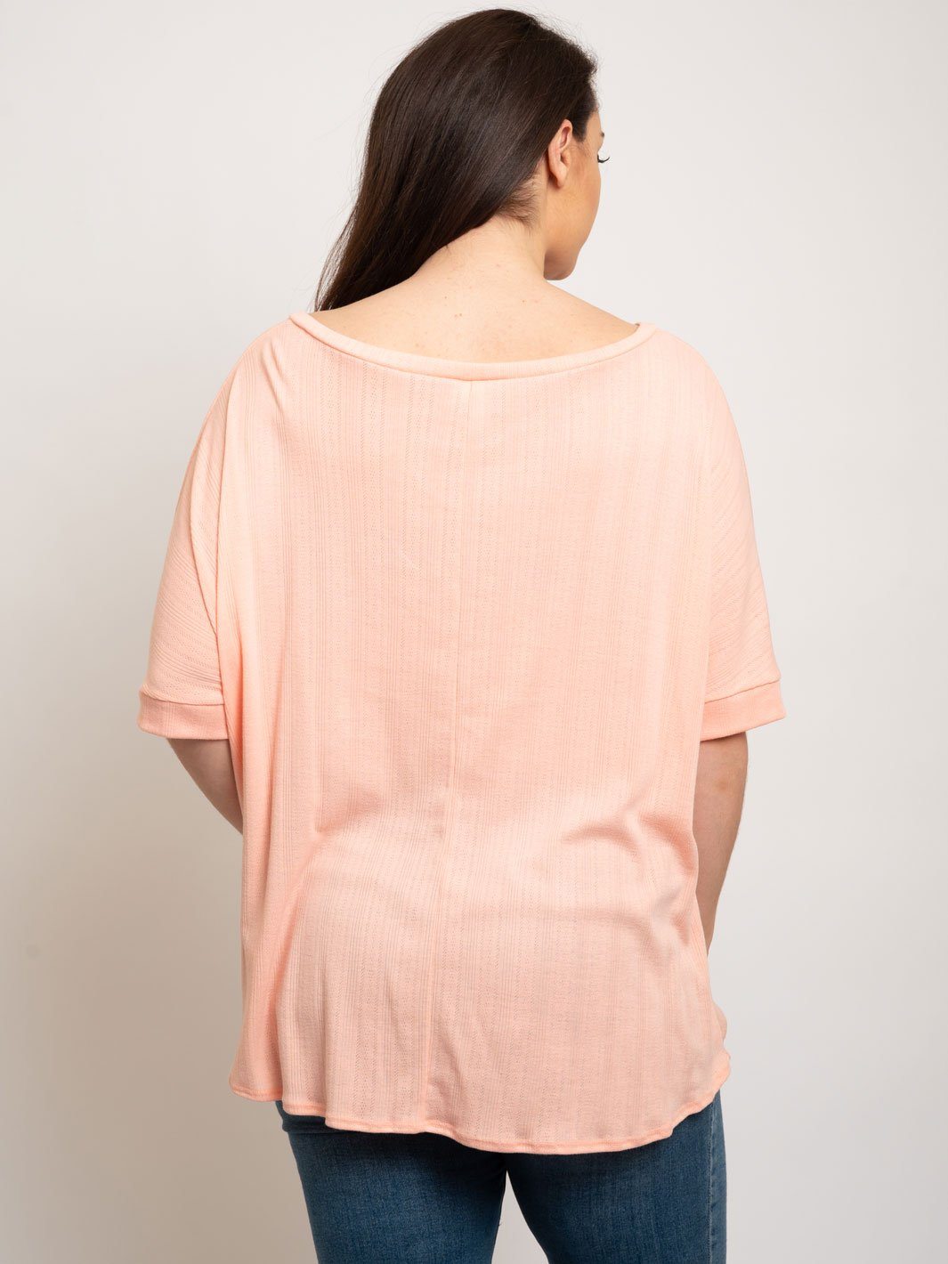 PLUS SIZE FRONT TIE DETAILED TOP