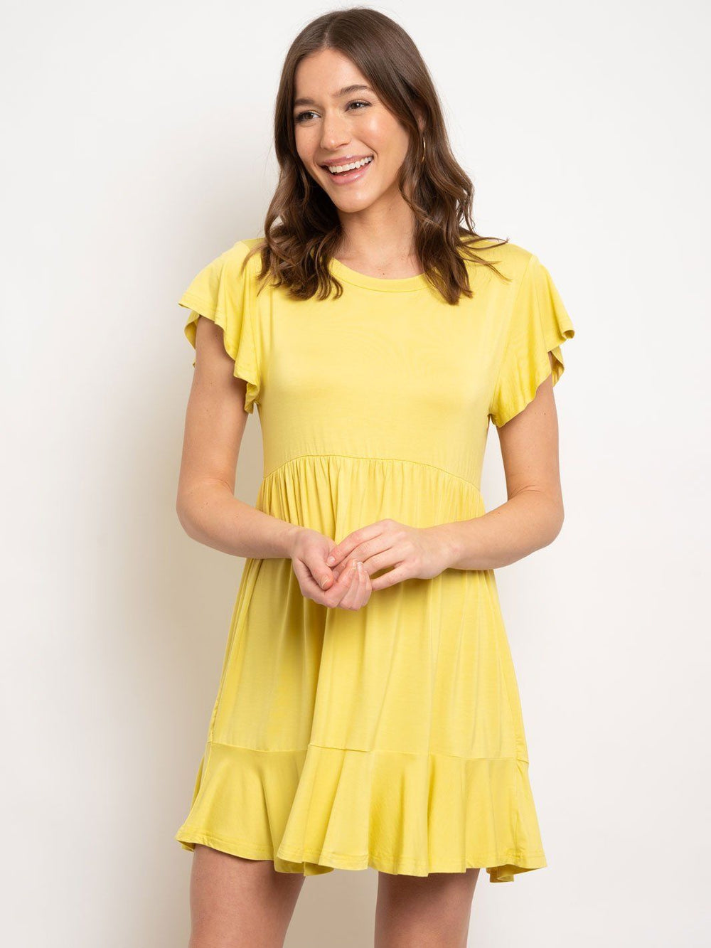 WOMEN'S MINI YELLOW DRESS