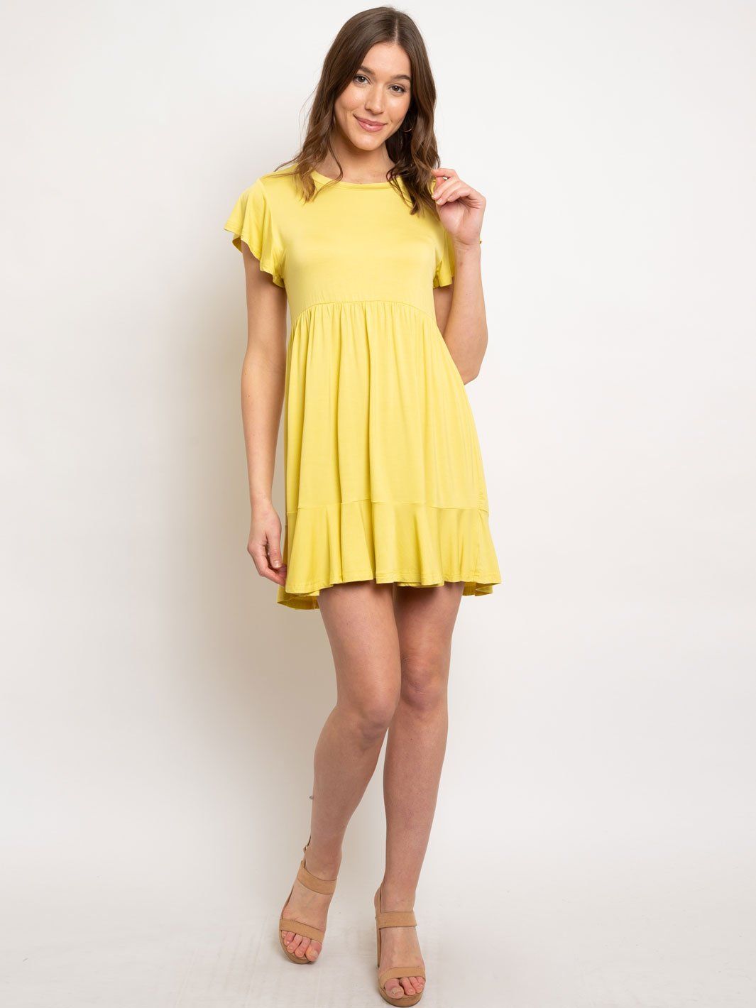 WOMEN'S MINI YELLOW DRESS