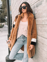 WOMEN'S LONG FAUX FUR COAT