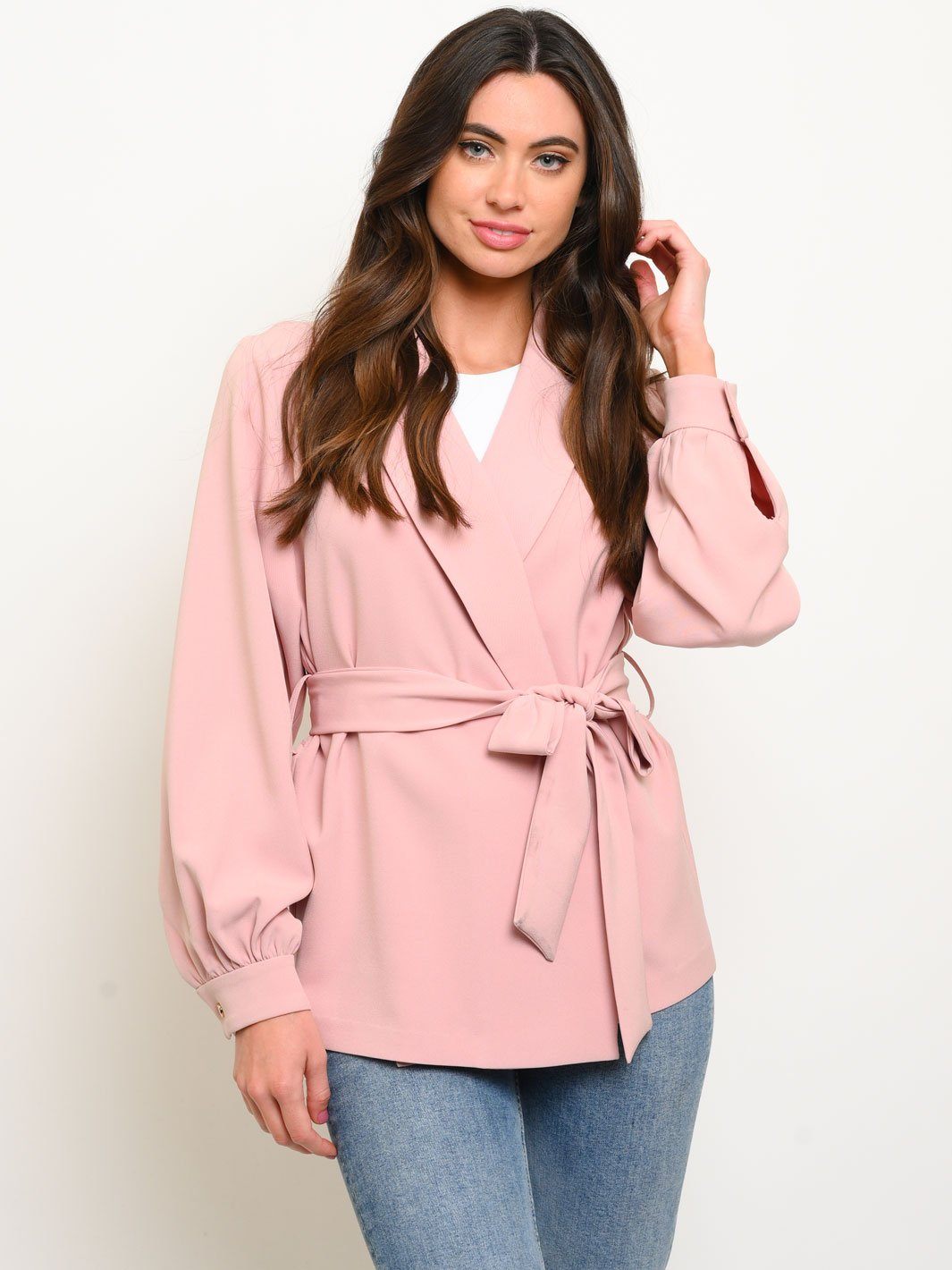 WOMEN'S MIDI-LENGTH CREPE JACKET