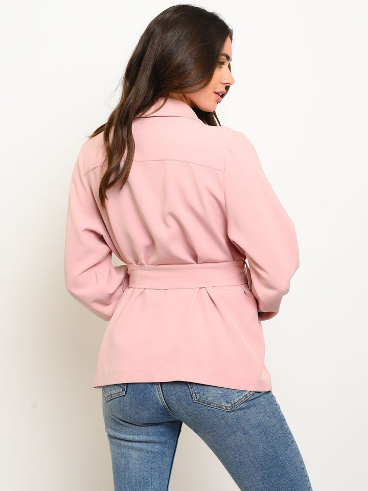 WOMEN'S MIDI-LENGTH CREPE JACKET