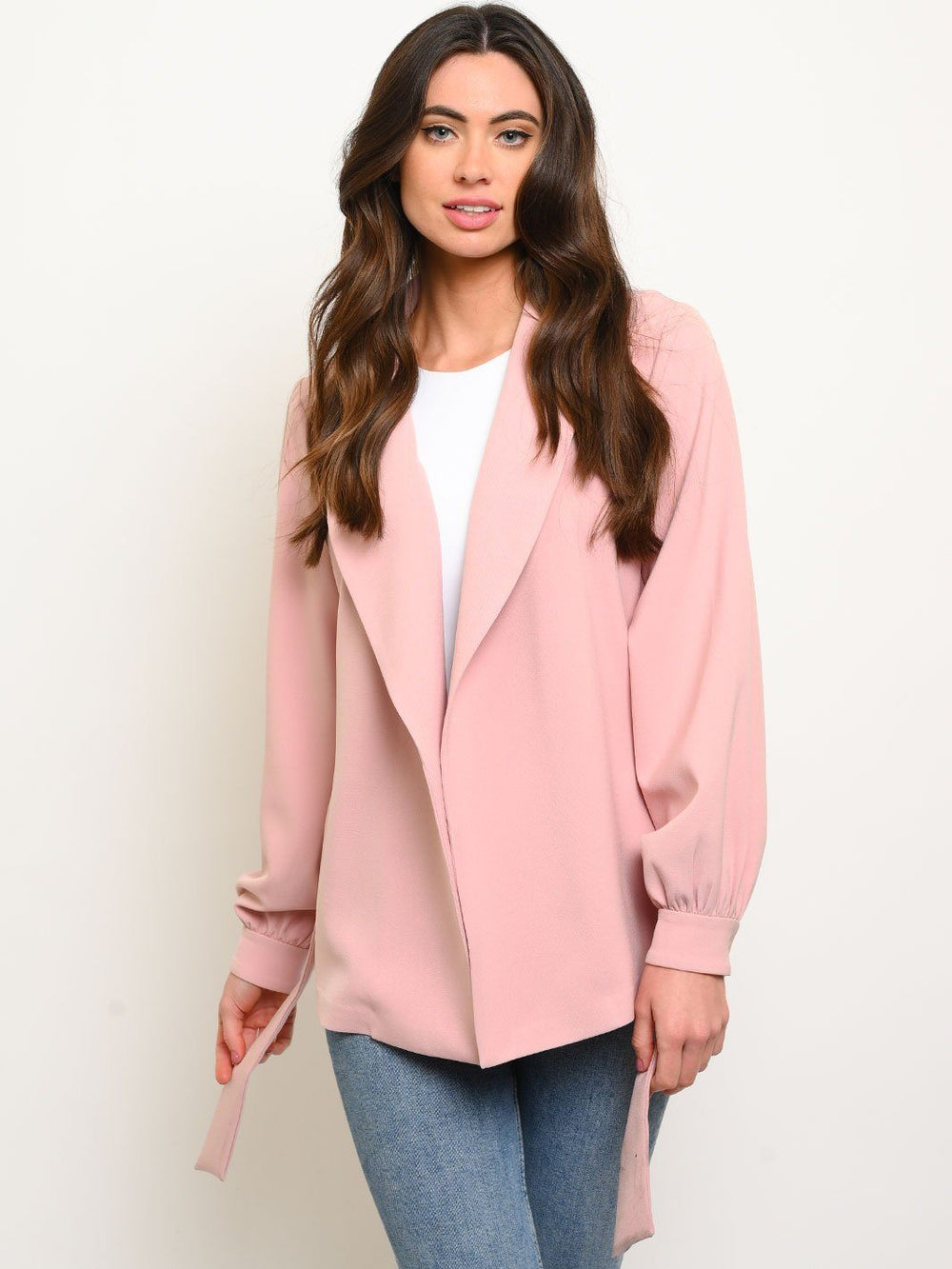 WOMEN'S MIDI-LENGTH CREPE JACKET