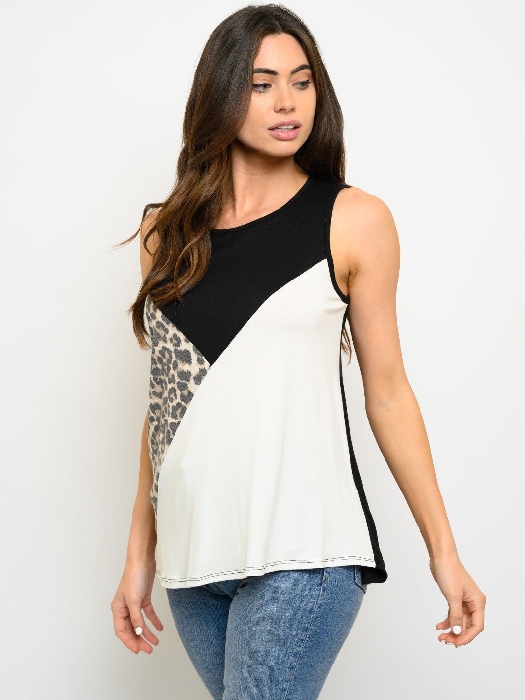 WOMEN'S COLOR BLOCK TANK TOP