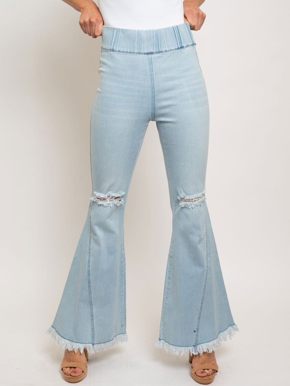 WOMEN'S HIGH WAIST BELL LEG JEANS
